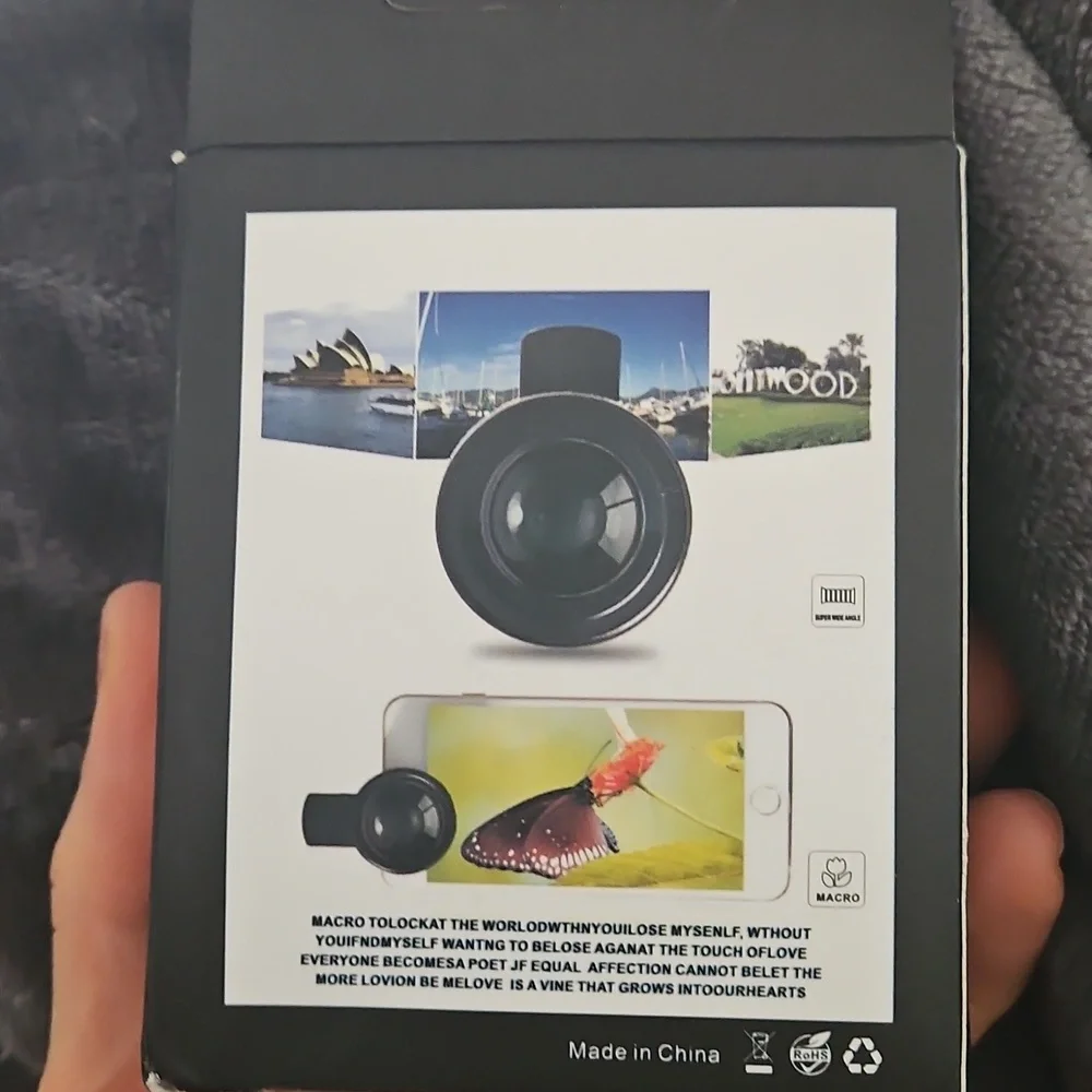 Nib Universal Black Clip-On Super Wide Angle Lens